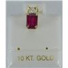 Image 1 : 10 KT GOLD RUBY ( 1.45 CT) & DIAMOND PENDANT
