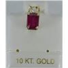 Image 2 : 10 KT GOLD RUBY ( 1.45 CT) & DIAMOND PENDANT