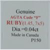 Image 3 : 10 KT GOLD RUBY ( 1.45 CT) & DIAMOND PENDANT