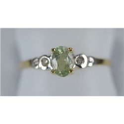 14KT GOLD ALEXANDRITE (.4CT) & DIAMOND RING