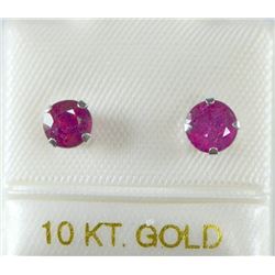 10 kt GOLD RUBY .8CT EARRINGS msrp RETAIL $200