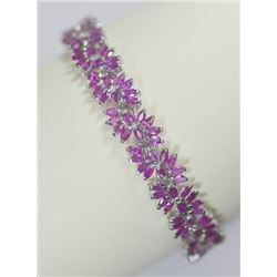 STERLING SILVER RUBY (5.0CT) BRACELET $1500