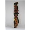 Image 1 : WOOD CARVED NATIVE ART RAVEN WITH SALMON 23" TALL