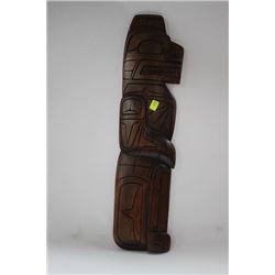 WOOD CARVED NATIVE ART BEAR 25" TALL