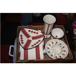 FLAT OF ESTATE UKRANIAN DISHES & ORNAMENTS