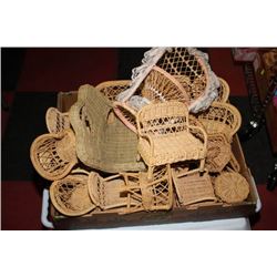 FLAT OF ESTATE WICKER DOLL FURNITURE
