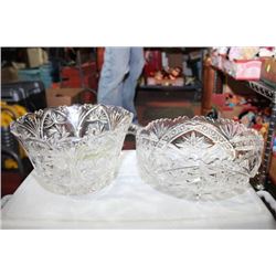 2 PINWHEEL CRYSTAL BOWLS