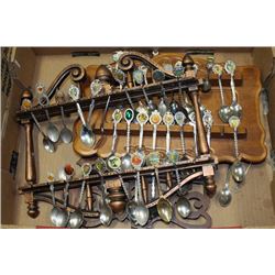 3 DISPLAY MOUNTS WITH COLLECTORS SPOONS