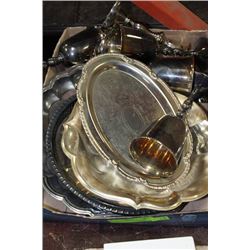 FLAT OF SILVER PLATED ITEMS