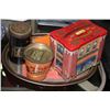 Image 1 : 4 COLLECTABLE TINS WITH TRAY
