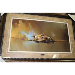"SPITFIRE" BY BARRIE.A.F.CLARK. FRAMED PICTURE
