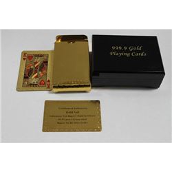 DECK OF 24K GOLD PLATED PLAYING CARDS