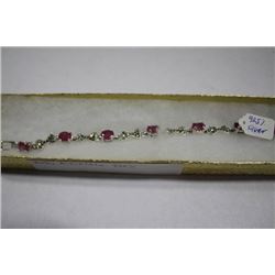 .925 SILVER RUBY BRACELET
