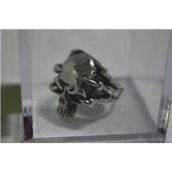 STAINLESS STEEL SKULL RING SIZE: 10