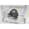 Image 1 : STAINLESS STEEL SKULL BIKER RING SIZE: 10