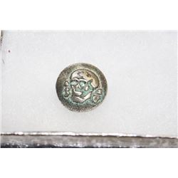 NAZI TOTENKOPF UNIFORM BUTTON- MARKED 155/38 & RZM