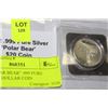 Image 1 : 2012 "POLAR BEAR" .999 PURE SILVER 20 DOLLAR COIN