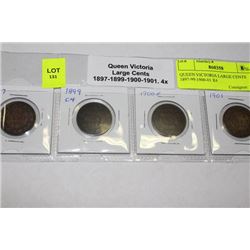 QUEEN VICTORIA LARGE CENTS 1897-99-1900-01 X4