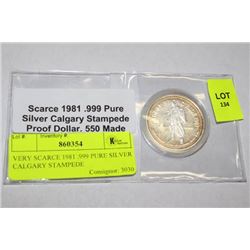 VERY SCARCE 1981 .999 PURE SILVER CALGARY STAMPEDE