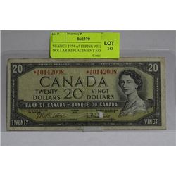 SCARCE 1954 ASTERISK AE 20 DOLLAR REPLACEMENT NOTE