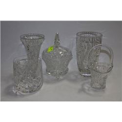 5 PIECES OF PINWHEEL CRYSTAL