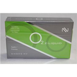BOX OF O2 E-LIQUID APPLE FLAVOUR