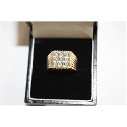 10 KT GOLD MENS DIAMOND RING RETAIL 1250.00