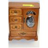Image 1 : WOOD JEWELRY BOX WITH CONTENTS