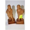 Image 1 : 2 WOOD CARVED ORNAMENTS