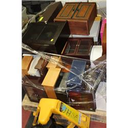 PALLET OF ESTATE JEWELLERY BOXES AND CASES