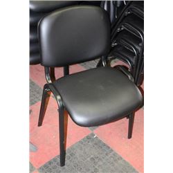 NEW BLACK LEATHERETTE CLIENT CHAIR