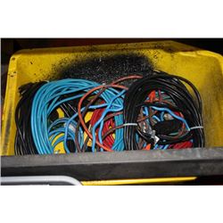 TOTE OF EXTENSION CORDS