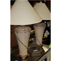PAIR OF CERAMIC TABLE LAMPS