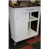 Image 1 : WOOD AND ST STEEL MICROWAVE CART