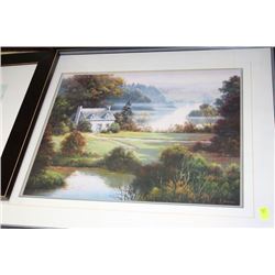 ESTATE FRAMED COTTAGE SCENE PRINT