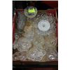 Image 1 : ESTATE LOT OF 13 PCES OF CRYSTAL AND CUT GLASS