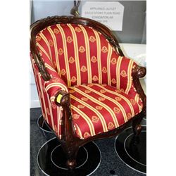SMALL WOOD CARVED  CHAIR