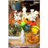 Image 1 : BOX OF ESTATE ART GLASS DISHES FRUITS VEGETABLES