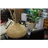 Image 1 : SHOWHOME 2 WICKER PLANTERS W ARTIFICIAL PLANTS