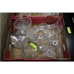 ESTATE LOT OF 17 PCES OF CRYSTAL,CUT GLASS AND