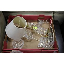 ESTATE LOT O F 9 PCES OF CRYSTAL & PINWHEEL