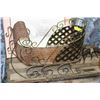 Image 1 : METAL AND WICKER SLEIGH ORNAMENT