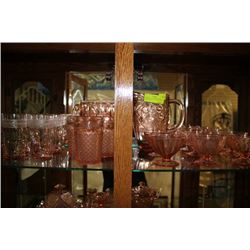 ESTATE LOT OF PINK DEPRESSION GLASS-19 PCES