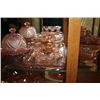 Image 1 : ESTATE LOT OF PINK DEPRESSION GLASS-9 PCES