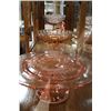 Image 1 : ESTATE LOT OF PINK DEPRESSION GLASS- 5 PCES