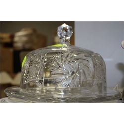 PINWHEEL CRYSTAL COVERED CHEESE PLATE