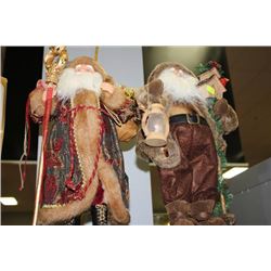 2 SANTA CLAUS ORNAMENTS