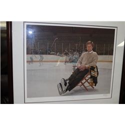LIMITED EDITION SIGNED BOBBY ORR PRINT 2,609/4,444