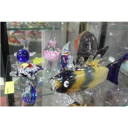 7PCS ART GLASS SEA ORNAMENTS