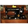 Image 1 : RETRO SINGER SEWING MACHINE WITH ALL ATTACHMENTS